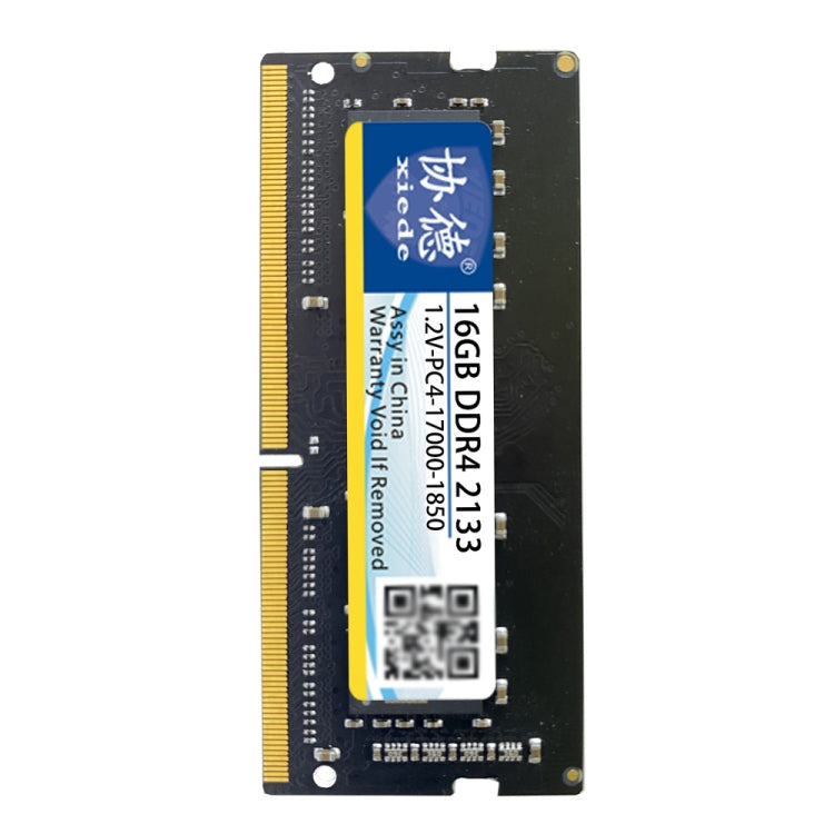 Xiede X059 DDR4 NB 2133 RAM Entièrement compatible Capacité de mémoire pour ordinateur portable : 16 Go