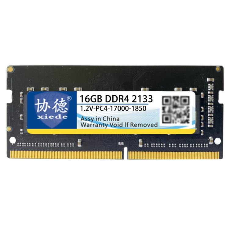 Xiede X059 DDR4 NB 2133 RAM Entièrement compatible Capacité de mémoire pour ordinateur portable : 16 Go