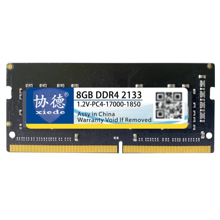 Xiede X058 DDR4 NB 2133 Full Compatibility Notebook Capacité de la mémoire RAM : 8 Go