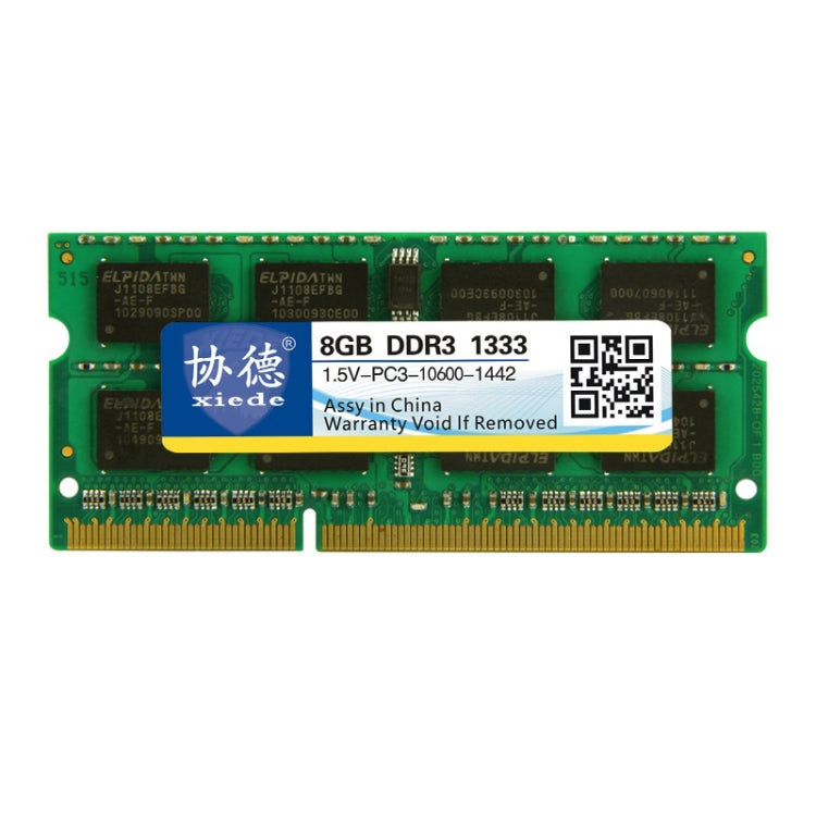 Xiede X044 DDR3 NB 1333 COMPATIBILIDAD Completa POR CORNIBLE RAMS (8 GB)