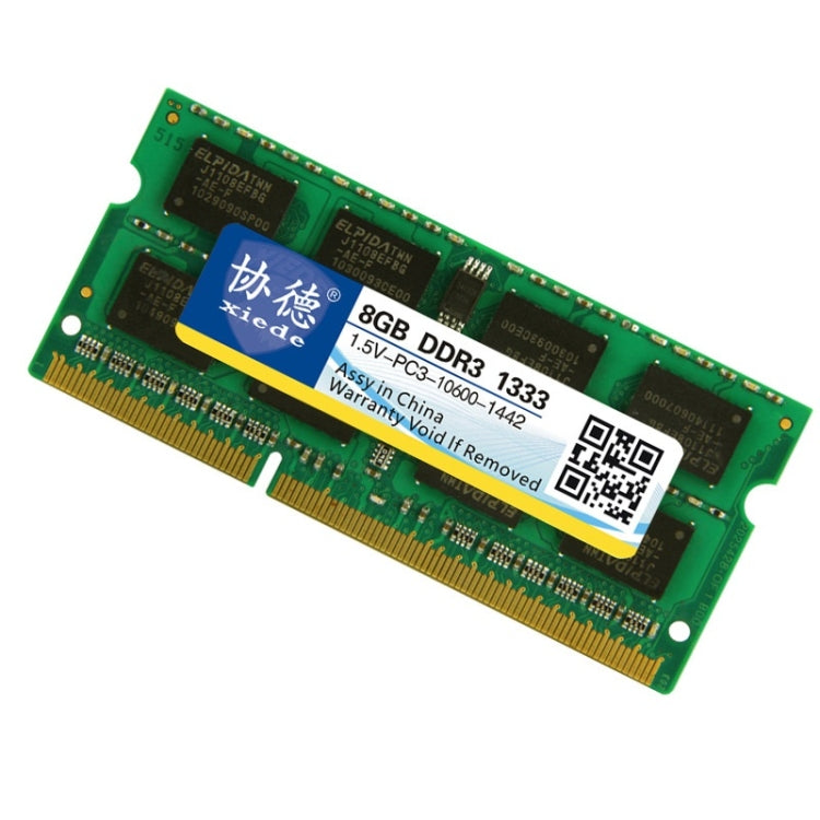 Xiede X044 DDR3 NB 1333 COMPATIBILITÉ COMPLÈTE PAR LES RAM CORNIBLES (8 Go)