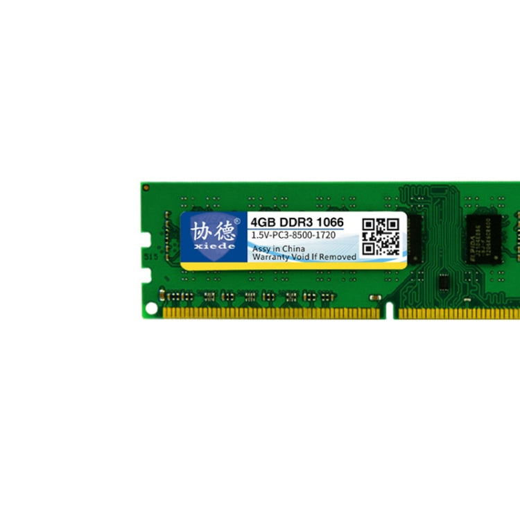 Xiede X085 AMD DDR3 1066 Desktop Computer RAMS Memory Capacity: 4GB
