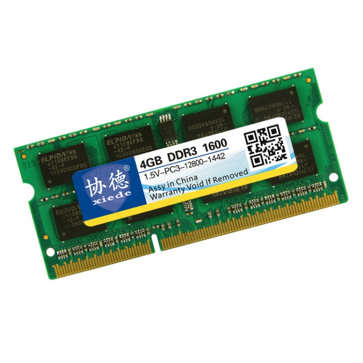 Xiede X046 DDR3 NB 1600 Capacité de mémoire RAM complète portable : 4 Go