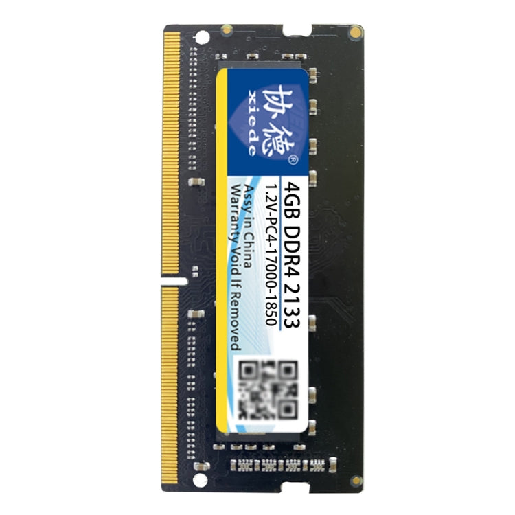 Xiede X057 DDR4 NB 2133 Full Compatibility Notebook Rams Capacité de mémoire : 4 Go