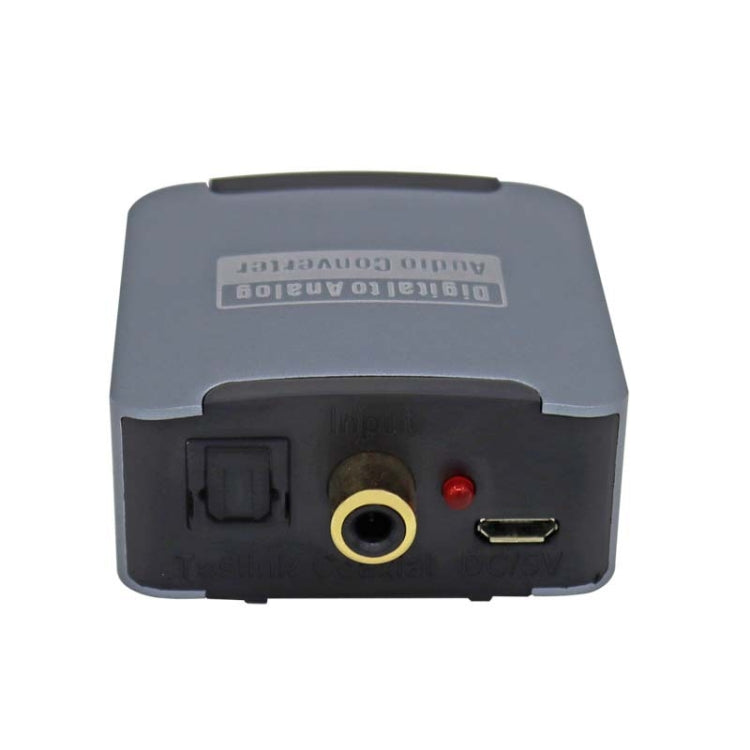 YQ-080 Convertidor de Audio coaxial de fibra Óptica Digital Interfaz: Host + Cable de Alimentación USB + Cable de fibra Óptica