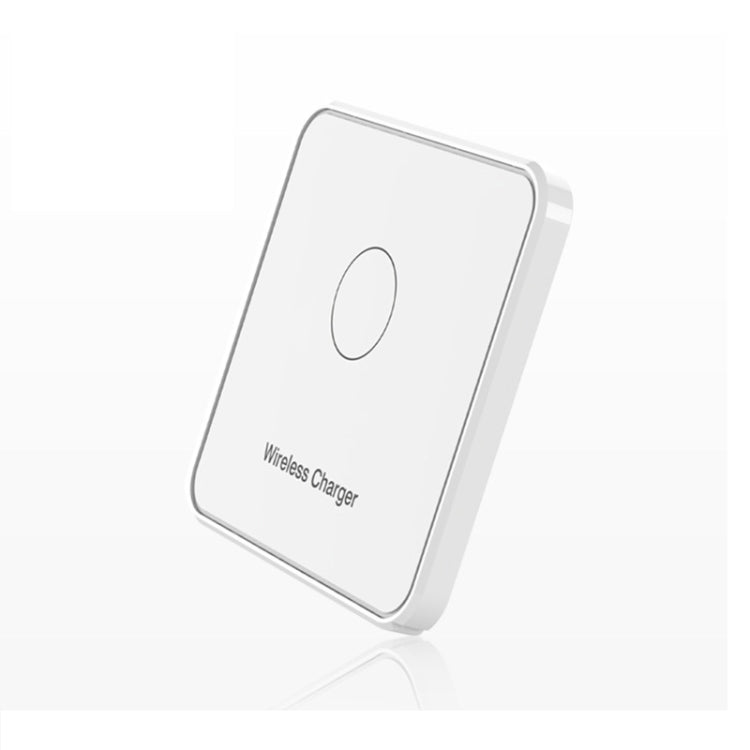 Chargeur de téléphone portable sans fil pour Xiaomi Huawei Samsung iPhone 13 carré 15W-Blanc
