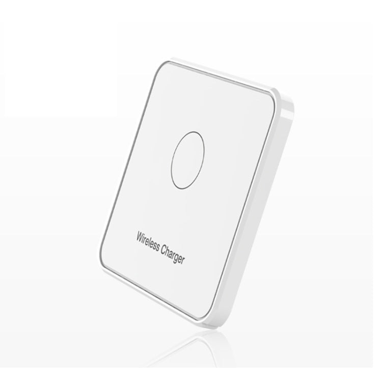 Cargador Inalámbrico de Teléfono Móvil para Xiaomi Huawei Samsung iPhone 13 cuadrado 10W-Blanco