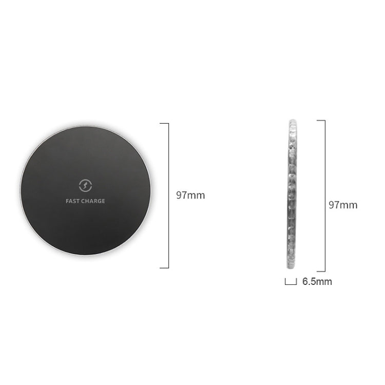 15W Smart Aperture Round Desktop Wireless Charger (Black)