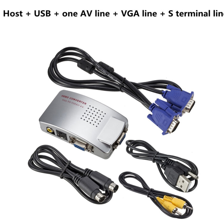 Caja conversor de PC VGA a AV convertidor de video Caja de interruptor de video