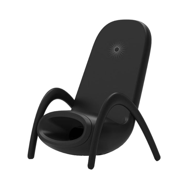 Chargeur sans fil en forme de chaise JP-WXC avec fonction amplificateur (noir)