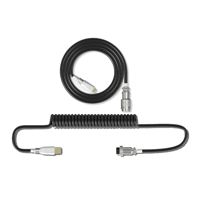 Type-C Detachable Gaming Mechanical Keyboard Data Cable Length: 2.2m (Black)