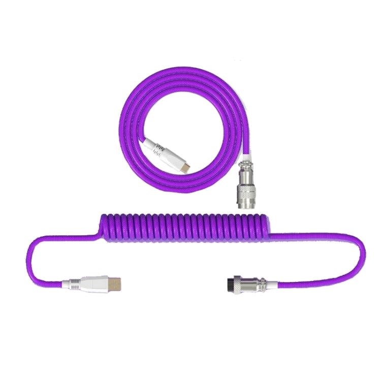 Type C Detachable Gaming Mechanical Keyboard Data Cable Length: 2.2m (Purple)
