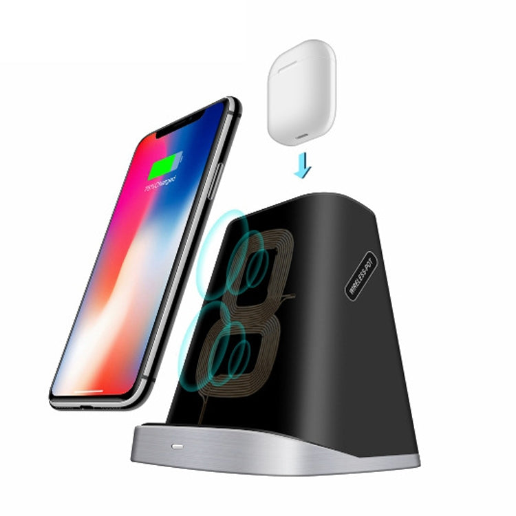 P8A 2 in 1 Wireless Charger for iPhone / Qi Phone and Airpods