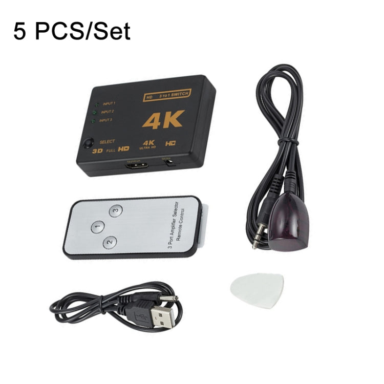 5 PCS / SET 4K 3 EN 1 SWIPTER HDMI con Control remoto