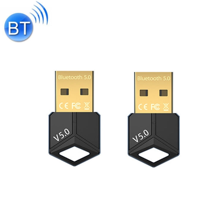 2 PCS USB Bluetooth Adapter 5.0pc Transmisor de Audio Inalámbrico de Audio Color: Negro