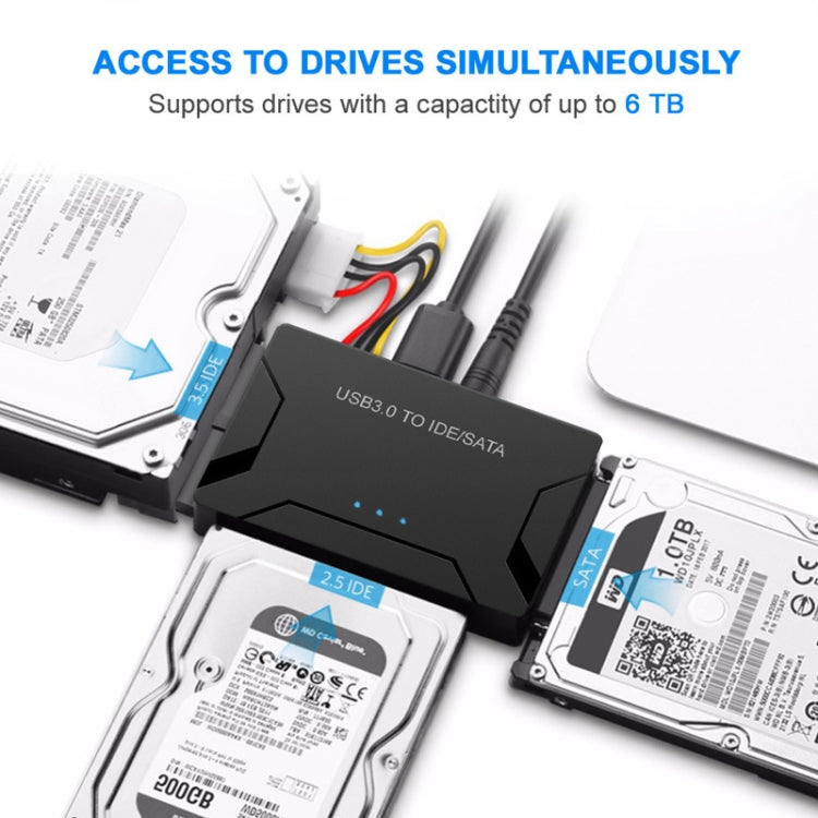 USB3.0 A SATA / IDE Cable de transferencia Easy Drive Adaptador de Disco Duro especificación: AU Plug
