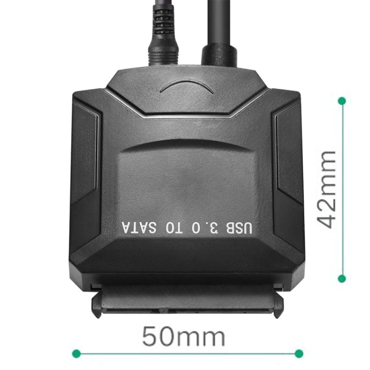 SATA A USB3.0 Cable de transmisión de fácil unidad EXTERNO 2.5 / 3.5 pulgadas Cable adaptador de Disco Duro (Negro)