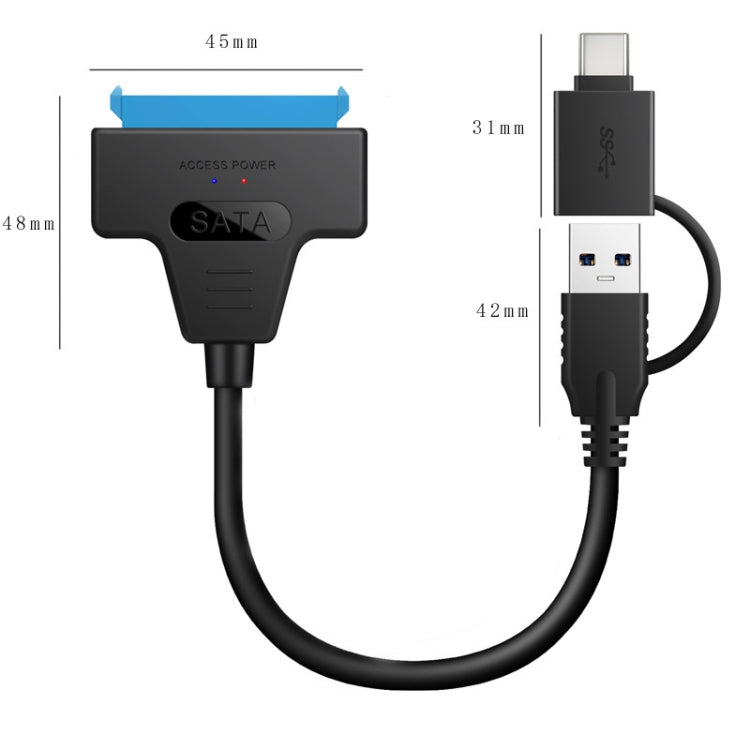 T10 USB3.1 a SATA Easy Drive Cable de Disco Duro Cable del adaptador