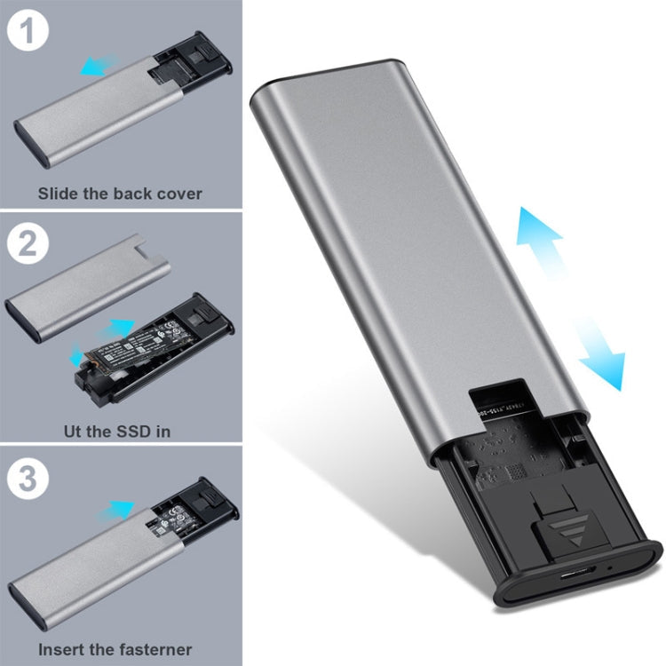 Type-C à Type-A M.2 NVME Disque SSD tout aluminium Gaplestre