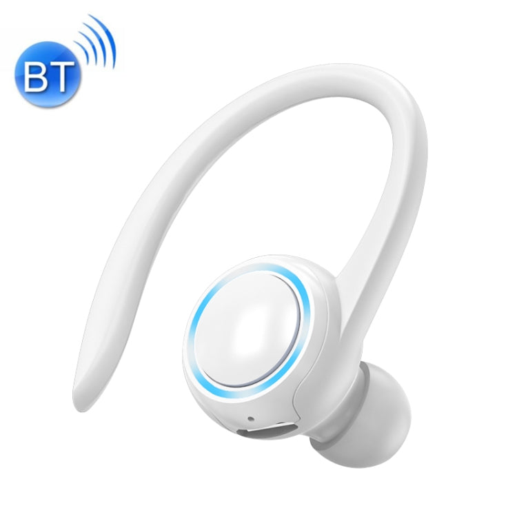A1S Écouteurs Bluetooth suspendus Incorporation d'oreille True Sound Sports Individuel Nos écouteurs (Blanc)
