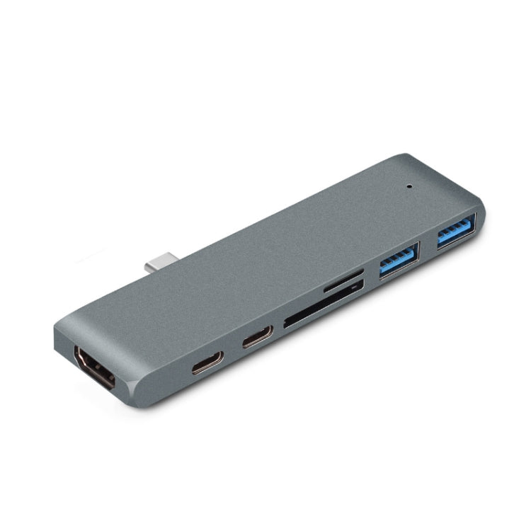 Tipo-C a 4K HDMI HUB DOCKING STINE TF / SD Lector de Tarjetas Para MacBook Pro (Gris)