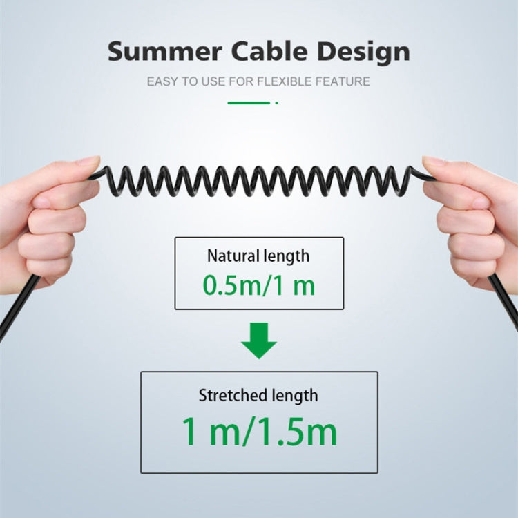 5pcs Type-C / USB-C to 3.5mm Male Elbow Audio Jack Cable Length: 1.5m (Black)