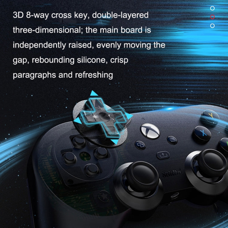 8bitdo Pro2 Wired GamePad prend en charge les vibrations pour Xbox Series X (noir)