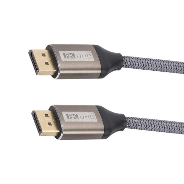 Cable de conexión DP032 Computer 8K HD DP longitud: 1m (Gris Plateado)