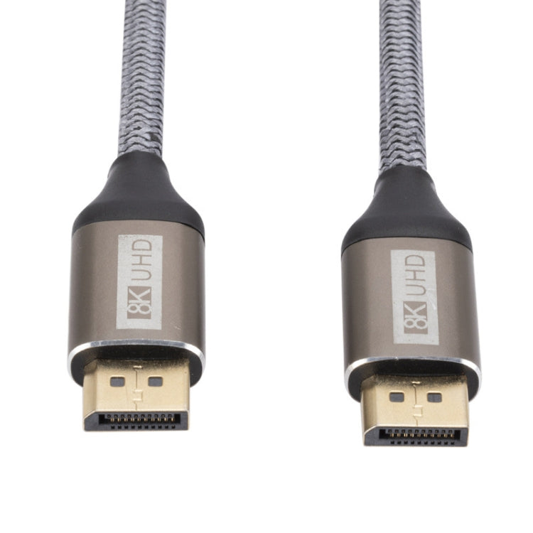 Cable de conexión DP032 Computer 8K HD DP longitud: 1m (Gris Plateado)