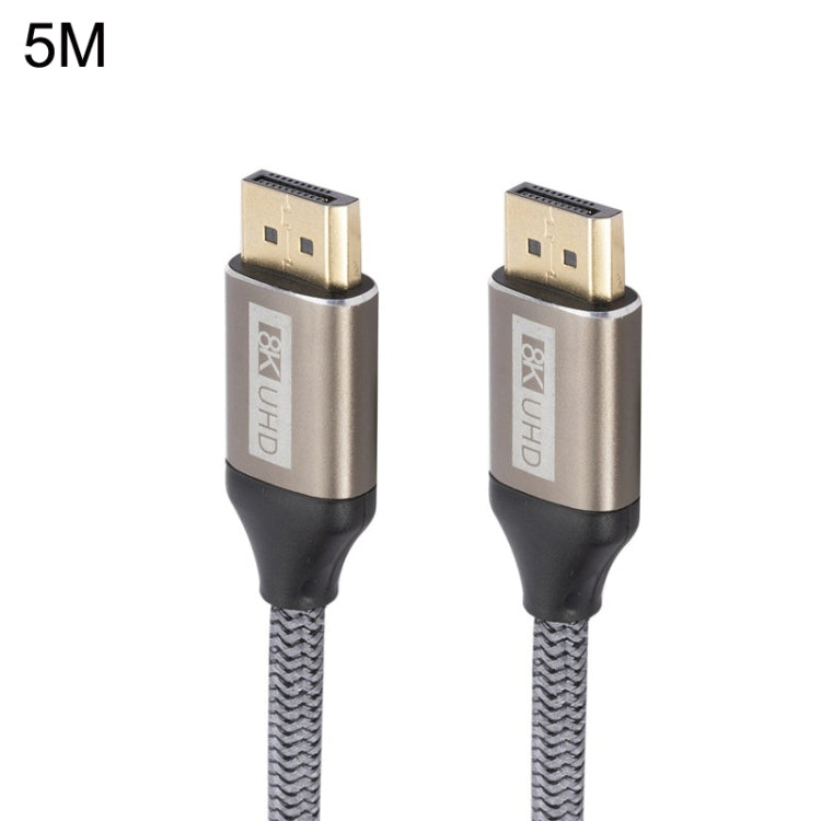 DP032 Computer 8K HD DP Connection Cable length: 5m (Silver Grey)