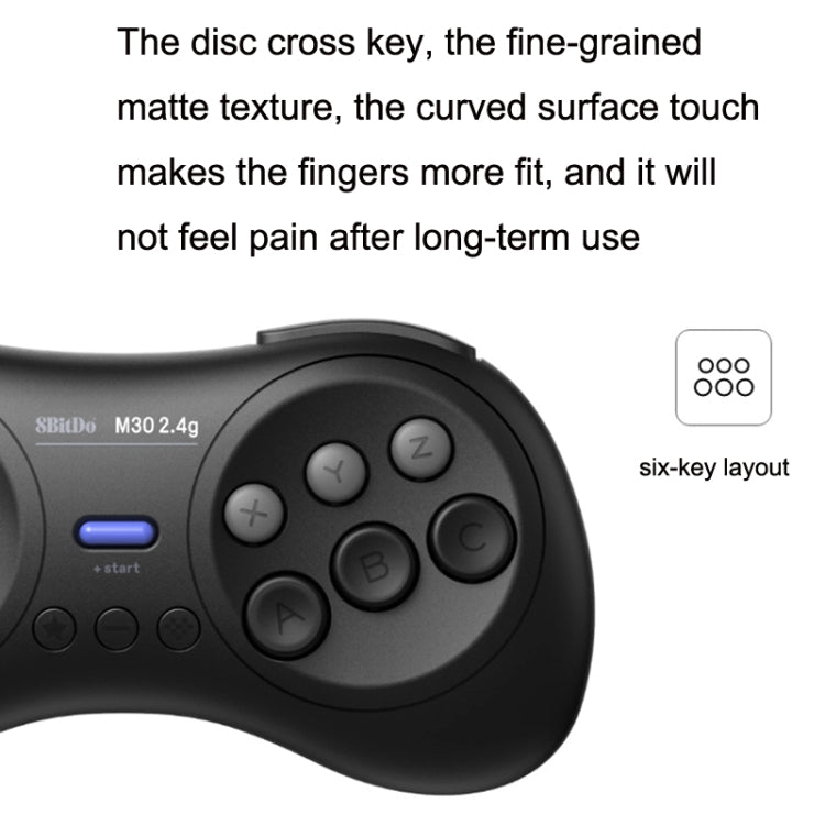 Manette de jeu sans fil 8bitdo M30 MD Mini Version 2.4G pour Nintendo Switch