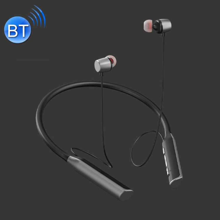 Auriculares Sports Sports Stereo Wireo Inalámbricos Bluetooth montados en el cuello (Negro fresco)