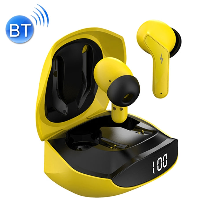 Ajazz A1 TWS Binaural Stealth Juego de ruido Cancillero Bluetooth Aurel (amarillo)
