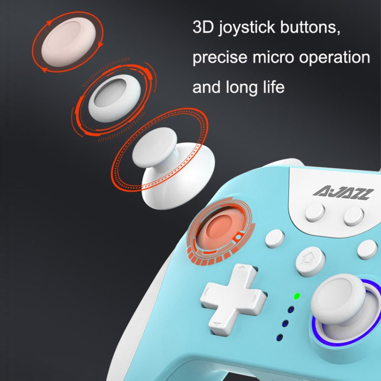 AJAZZ AG110 Wired Vibration Sensing GamePad Pour Xbox Longueur du câble : 2 m (Bleu Blanc)