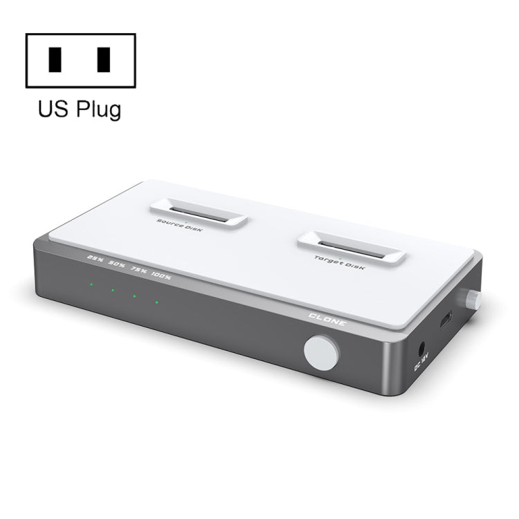 USB 3.2 Gen2 Dual M.2 Docking Station NVME Box NVME Box NVME US Plug