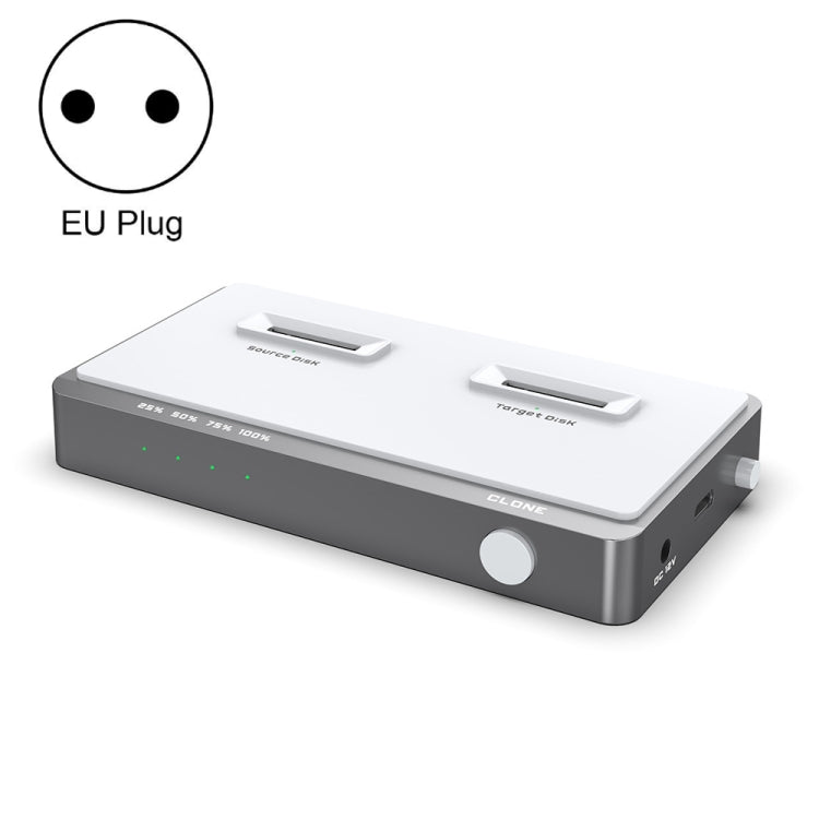 USB 3.2 Gen2 Dual M.2 Caja de accionamiento de estado sólido Estación de acoplamiento NVME Enchufe de la UE