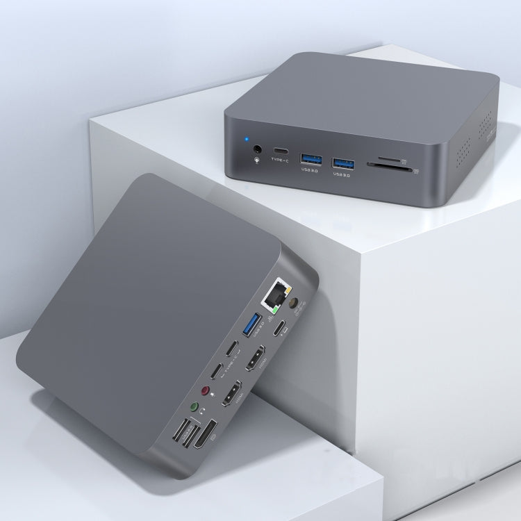 HC470 19-In-1 Laptop Docking Station Dual Monitor for M1 MacBook Pro / Air EU Plug