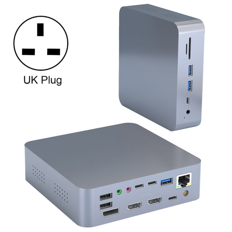 HC470 19-In-1 Laptop Docking Station Dual Monitor for M1 MacBook Pro / Air UK Plug