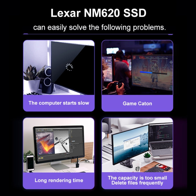 LEXAR NM620 M.2 Interfaz NVME Gran capacidad SSD Solid State Drive Capacidad: 256 GB