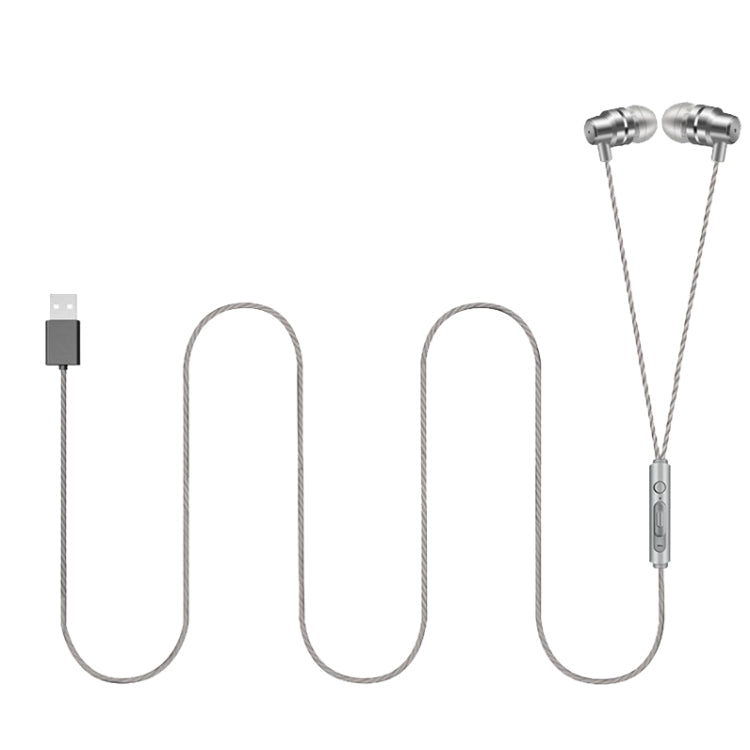 Auriculares con Cable de juego de computadora JS-V1 con Micrófono especificación: Iron Grey USB