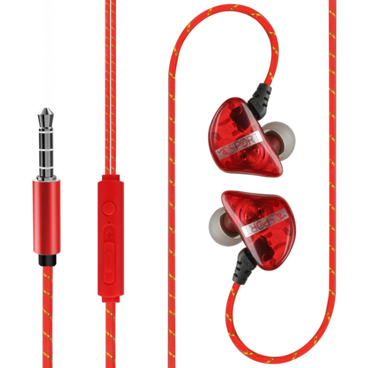 Subwoofer Mobile Computer Headphones Spec: 3.5 Interfaz (Rojo)