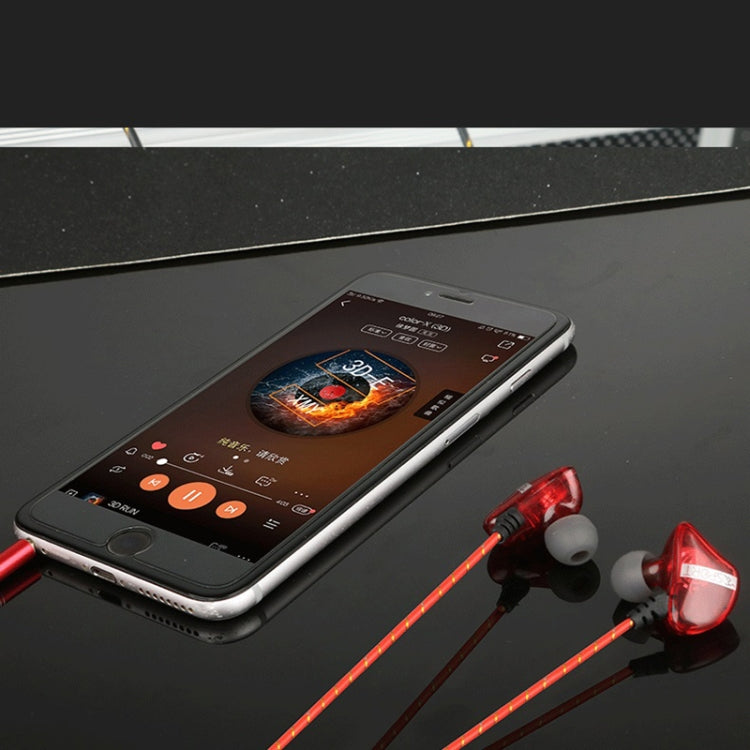 Subwoofer Mobile Computer Headphones Spec: 3.5 Interfaz (Rojo)