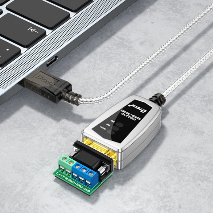 DTech DT-5119 Adaptateur de communication de ligne série de convertisseur industriel USB vers RS485/422 0,5 m