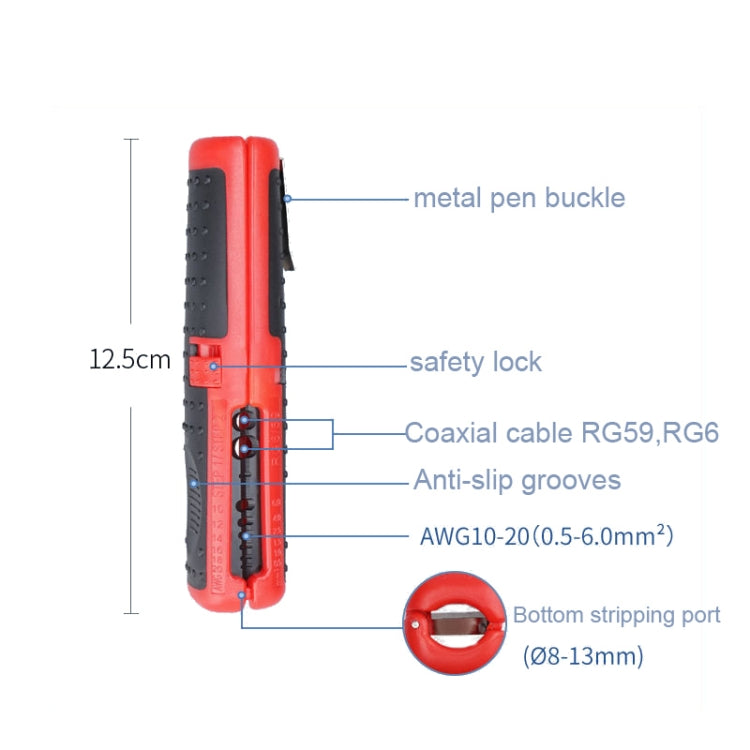 Network cable coaxial cable stripper multifunction
