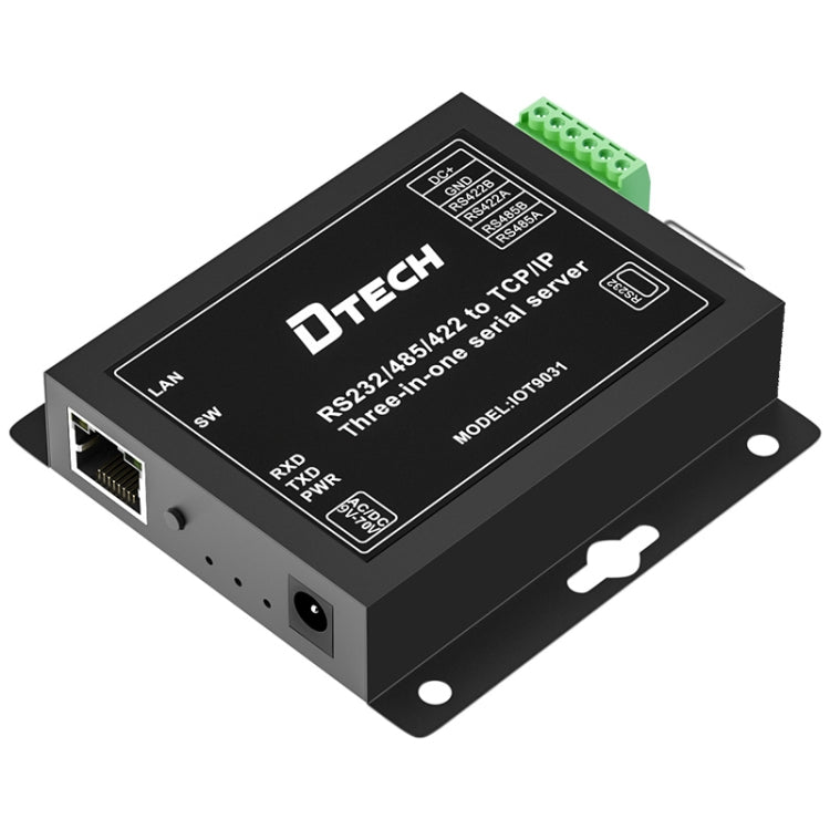 DTech IOT9031 RS232 / 485 / 422 à TCP 3 en 1 Serveur Série CN Prise