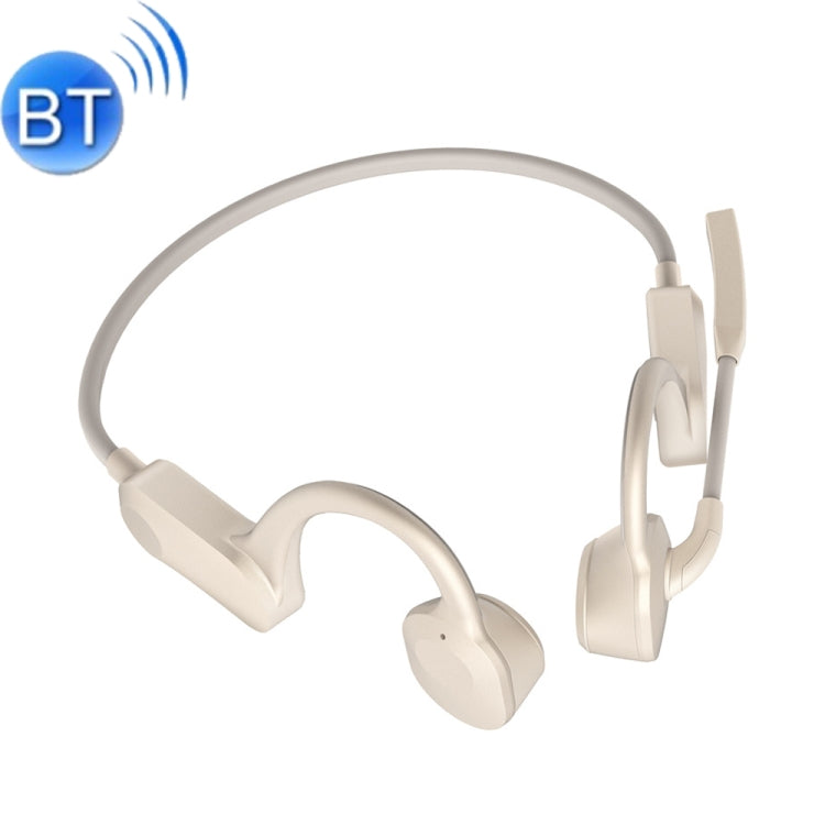 GCRT-X100 Waterproof Bone Conduction Bluetooth Headphones with Microphone (White)