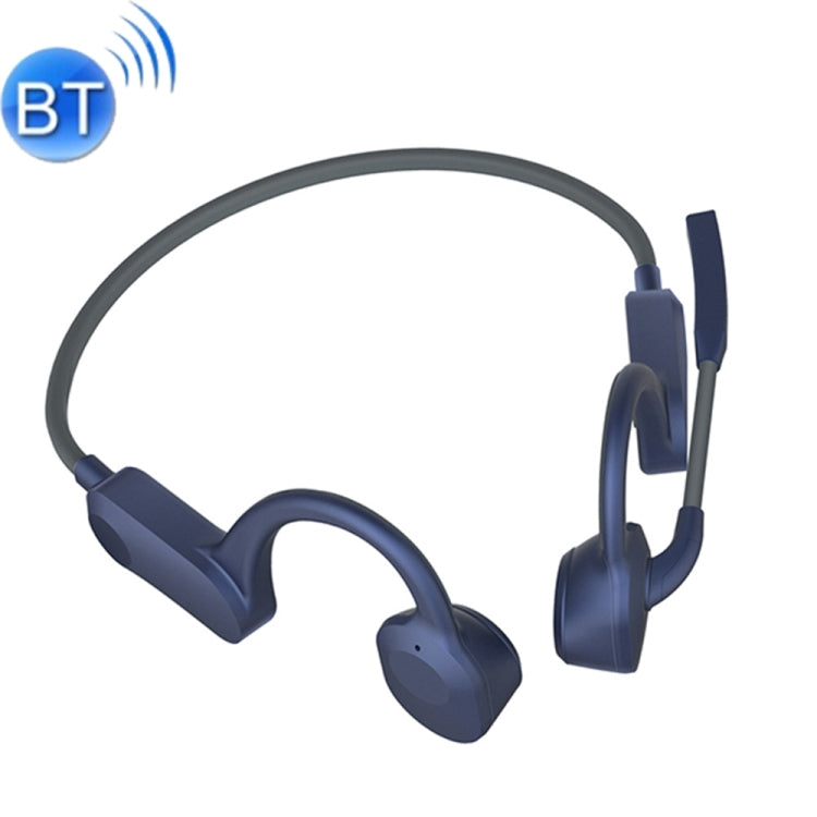 GCRT-X100 Waterproof Bone Conduction Bluetooth Headphones with Microphone (Blue)