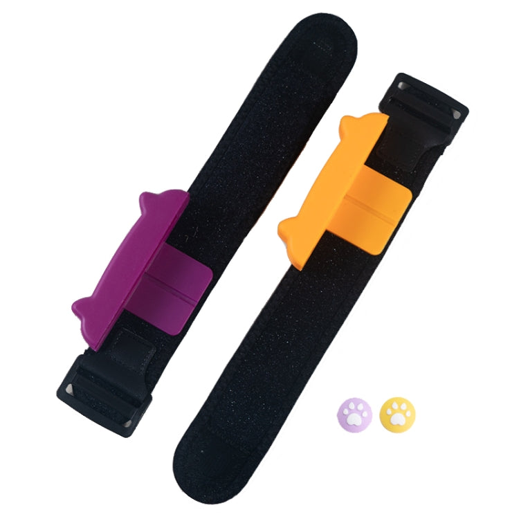 Dancing Wrist Bracelet Game Handle Strap For Switch Joy-Con (Purple Orange 29cm)