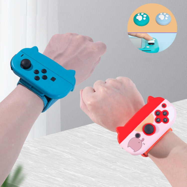 Dancing Wrist Bracelet Game Handle Strap For Switch Joy-Con (Red Green 29cm)