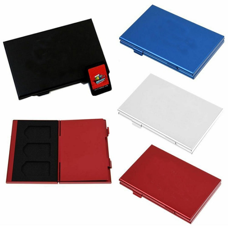 Pack organisateur de stockage de cartes de jeu en alliage d'aluminium pour Nintendo Switch (bleu)